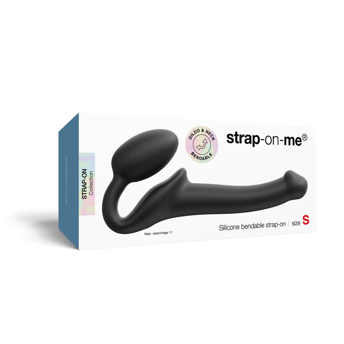 Strap-on-me - Silicone Bendable Strap-On - Petit - Noir