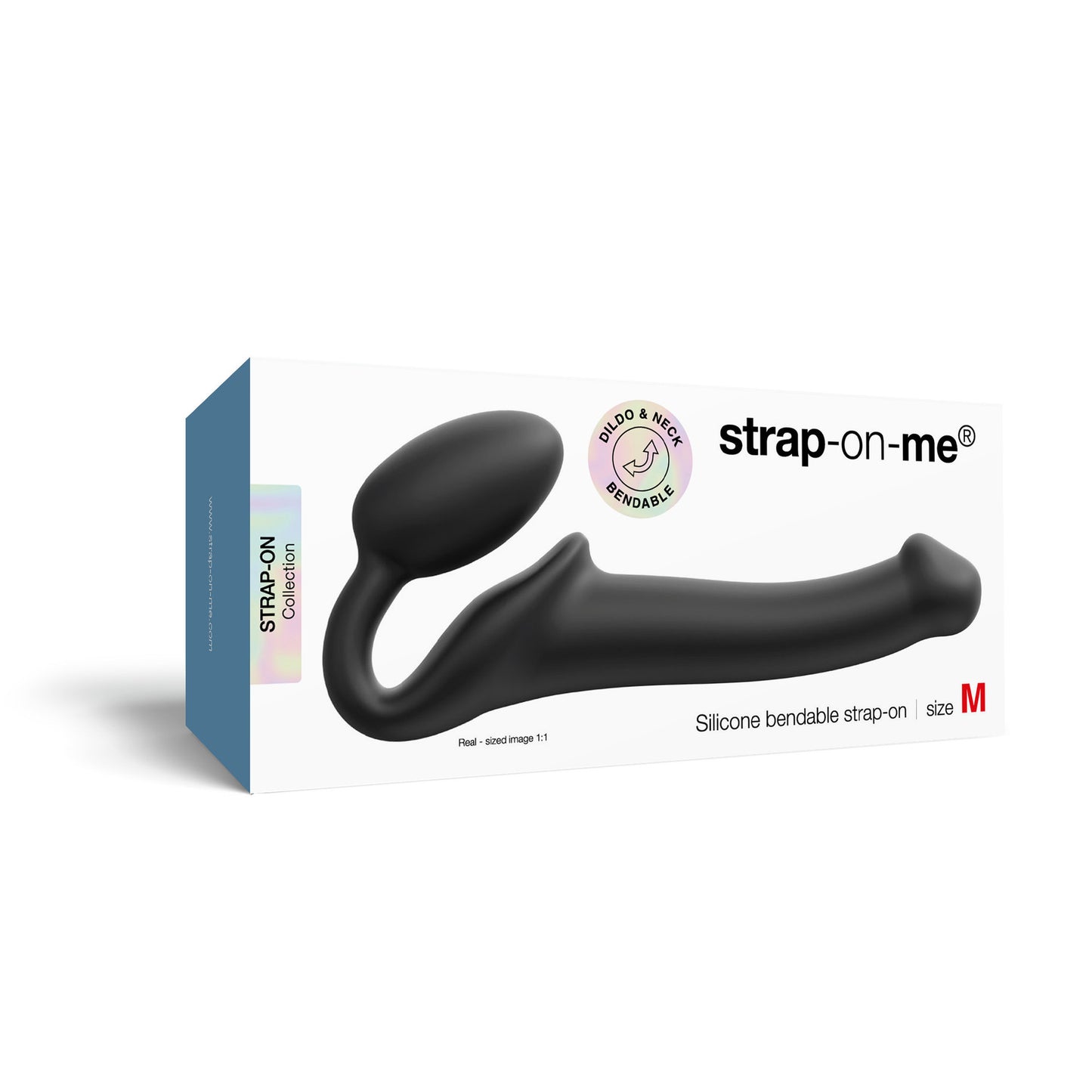 Strap-on-me - Silicone Bendable Strap-On - Medium - Noir