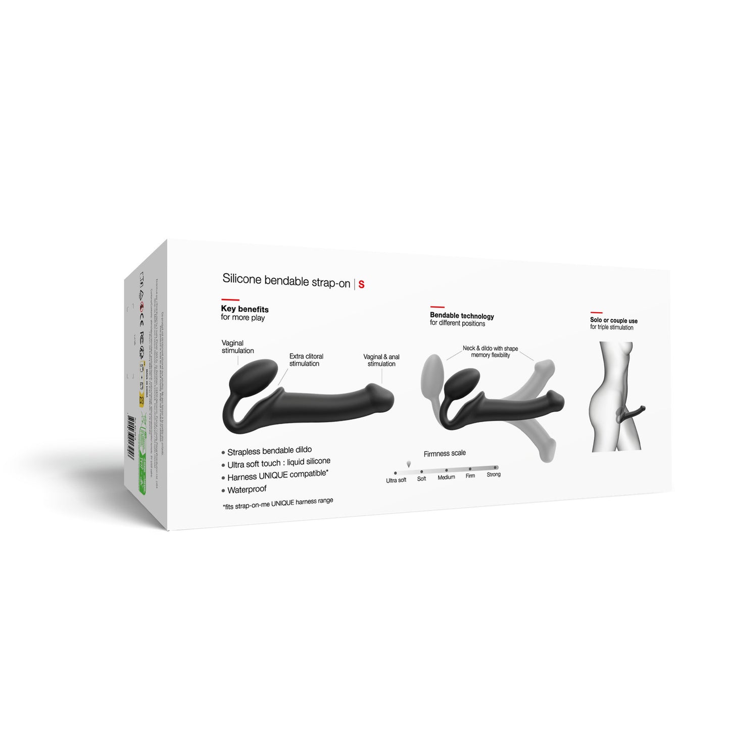 Strap-on-me - Silicone Bendable Strap-On - Medium - Noir