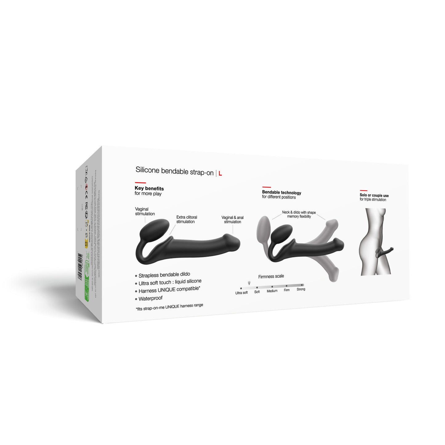 Strap-on-me - Silicone Bendable Strap-On - Grand - Noir