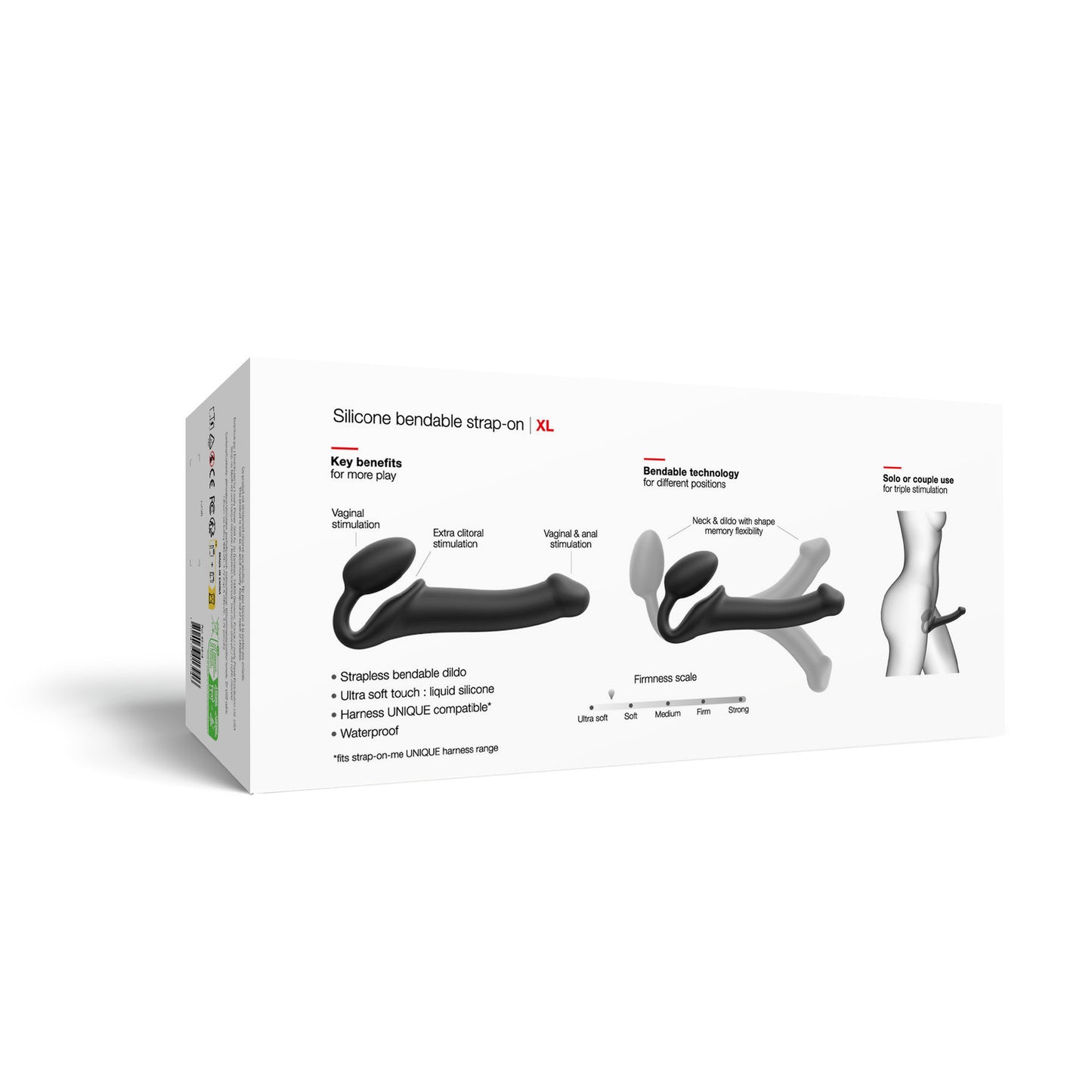 Strap-on-me - Silicone Bendable Strap-On - TG - Noir