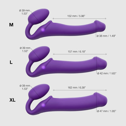 Strap-on-me - Strap-On Vibrant 3 Moteur - Moyen - Mauve