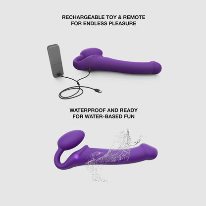 Strap-on-me - Strap-On Vibrant 3 Moteur - Grand - Mauve