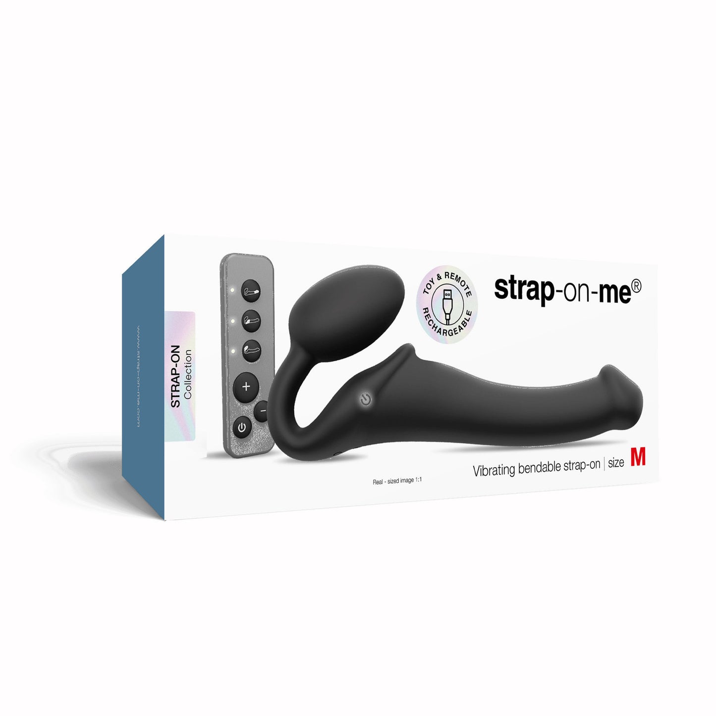 Strap-on-me - Strap-On Vibrant 3 Moteur - Medium - Noir