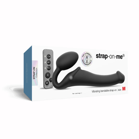 Strap-on-me - Strap-On Vibrant 3 Moteur - Medium - Noir