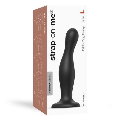 Strap-on-me - Dildo Plug Curvy - Grand Noir