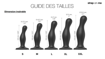 Strap-on-me - Dildo Plug Curvy - Grand Noir