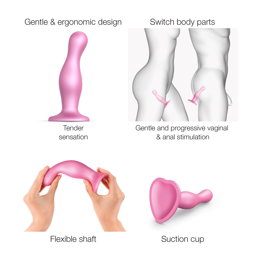 Strap-on-me - Dildo Plug Curvy - Grand Rose