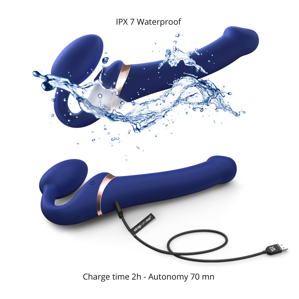 Strap-On-Me - Strap-on Flexible Multi-Orgasme - Petit - Bleu