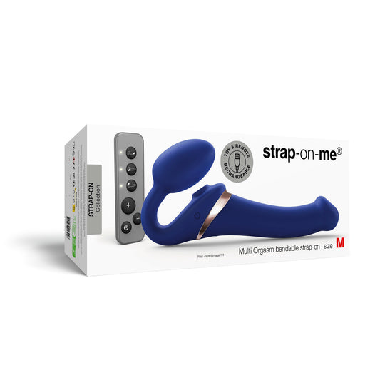 Strap-On-Me - Strap-on Flexible Multi-Orgasme - Medium - Bleu