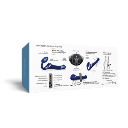 Strap-On-Me - Strap-on Flexible Multi-Orgasme - Grand - Bleu