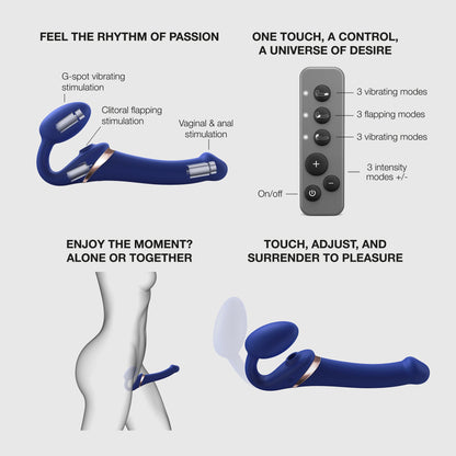Strap-On-Me - Strap-on Flexible Multi-Orgasme - TG - Bleu