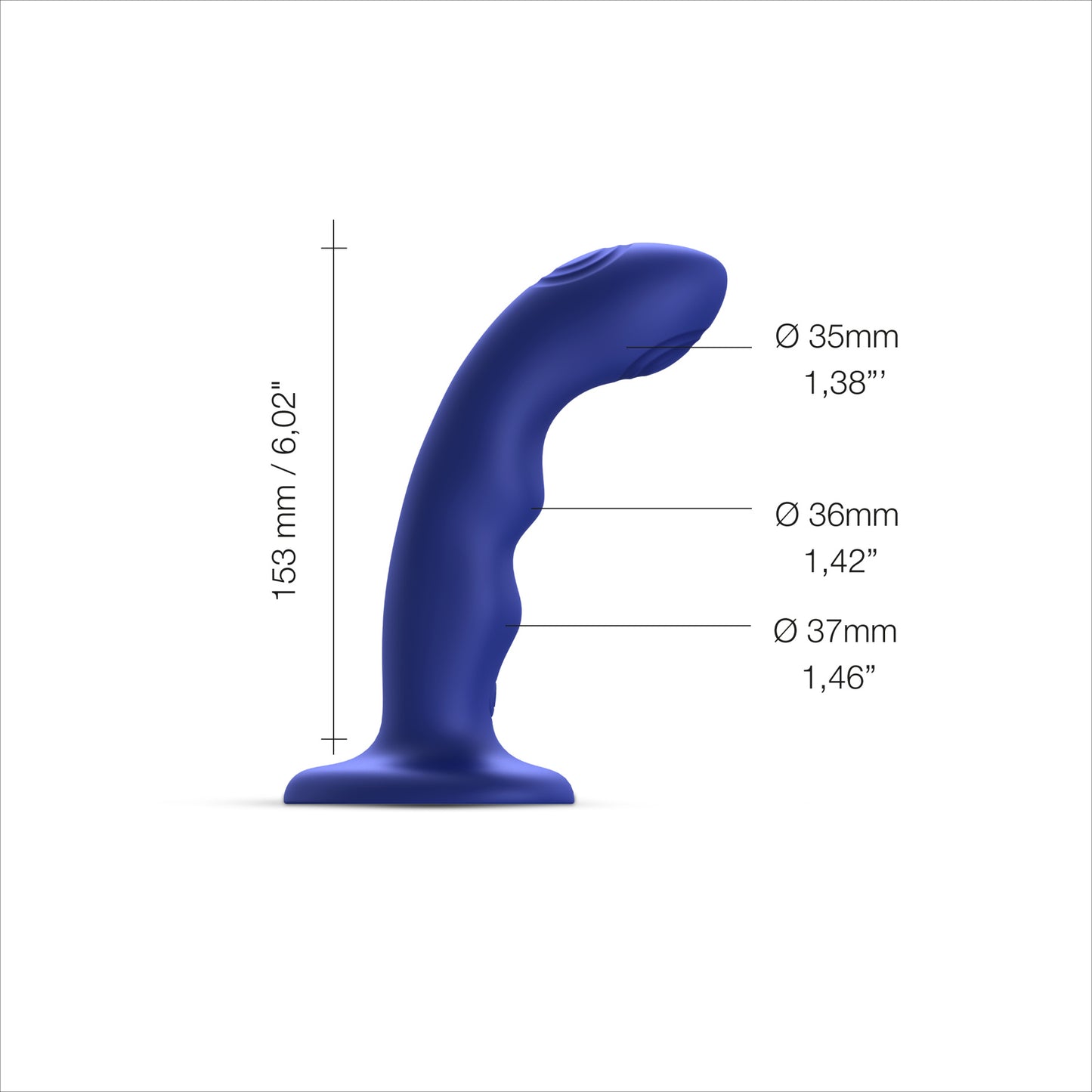 Strap-on-me - Tapping Dildo Wave - M - Bleu