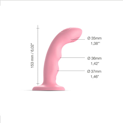 Strap-on-me - Tapping Dildo Wave - M - Rose