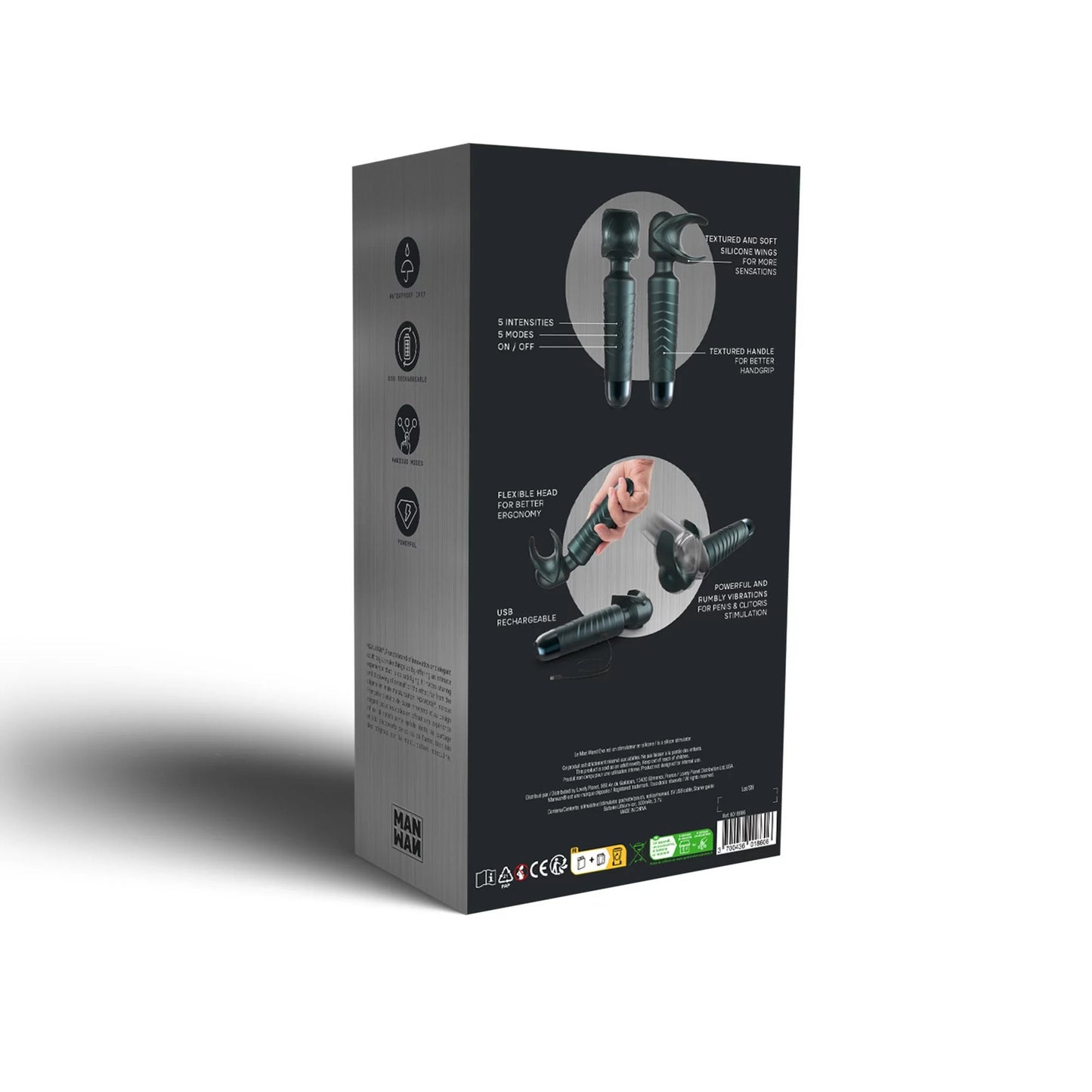 Man.Wand - Evo Stimulateur Vibrant - Gris