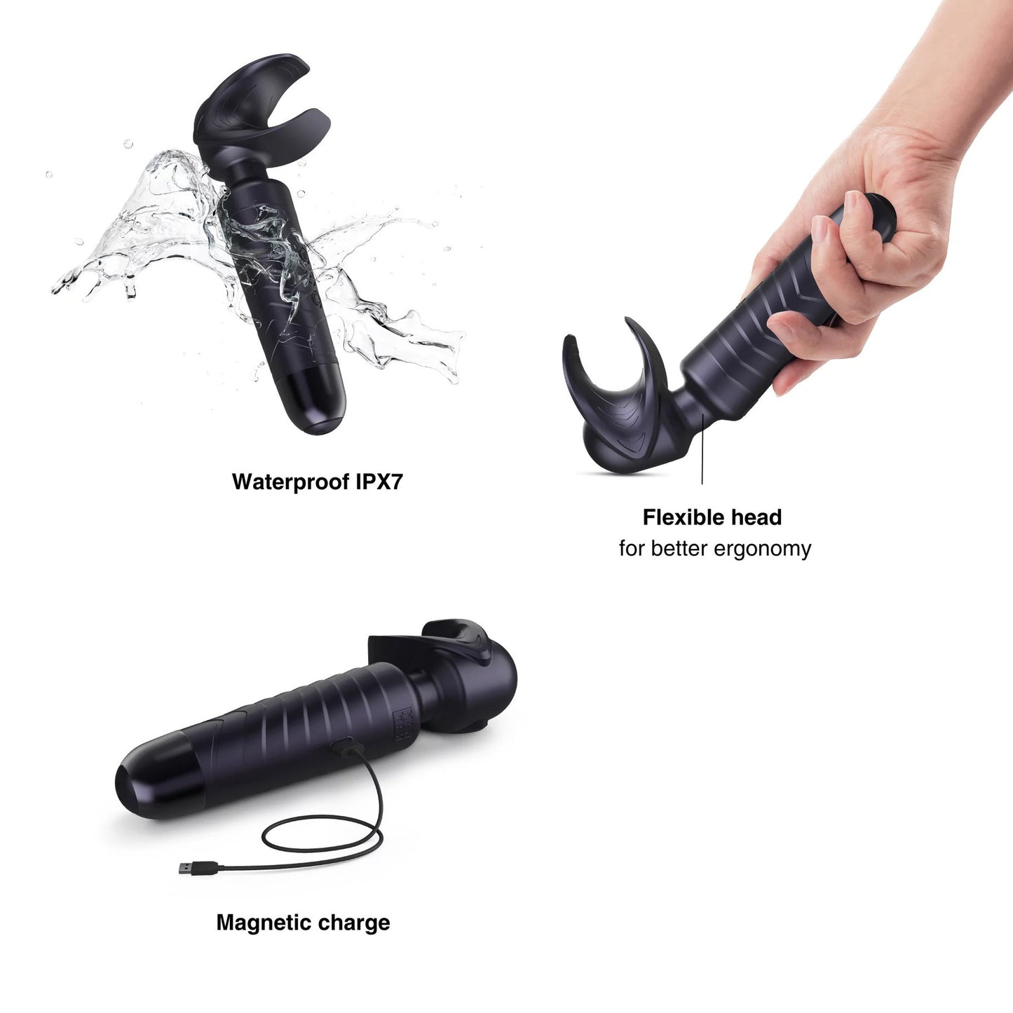 Man.Wand - Evo Stimulateur Vibrant - Noir