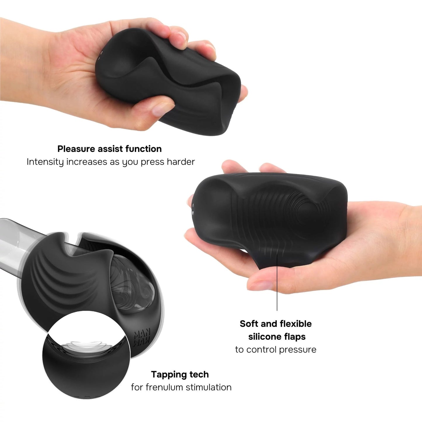 Man.Wand - Sub.One Stimulateur Tapotement - Noir