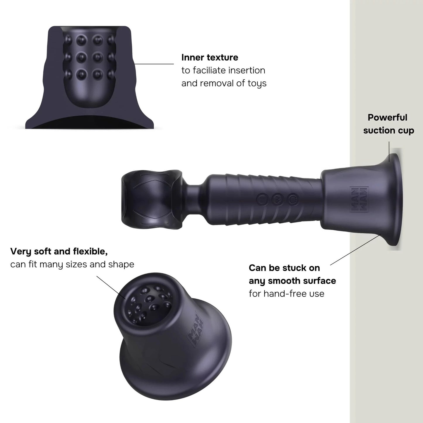 Man.Wand - Holden Support Pour Wand - Noir
