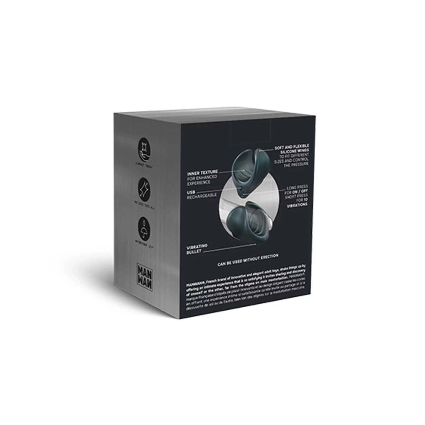 Man.Wand - Starter Masturbateur Vibrant - Gris