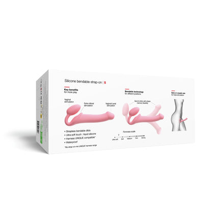 Strap-on-me - Silicone Bendable Strap-On - Petit - Rose