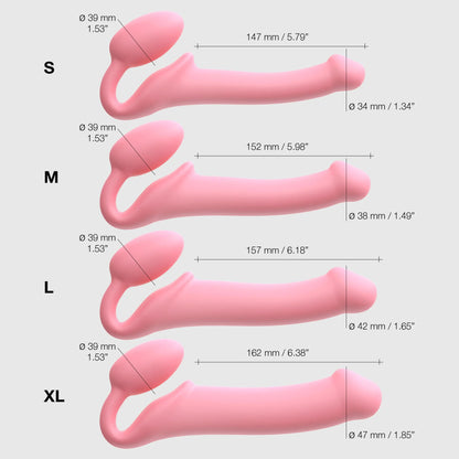 Strap-on-me - Silicone Bendable Strap-On - Grand - Rose