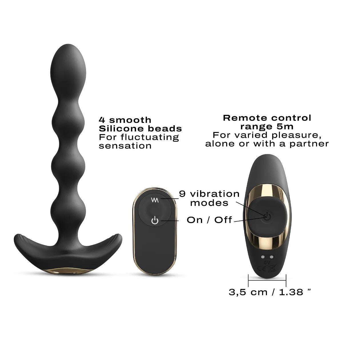Dorcel - Flexi Balls Anal Beads - Noir
