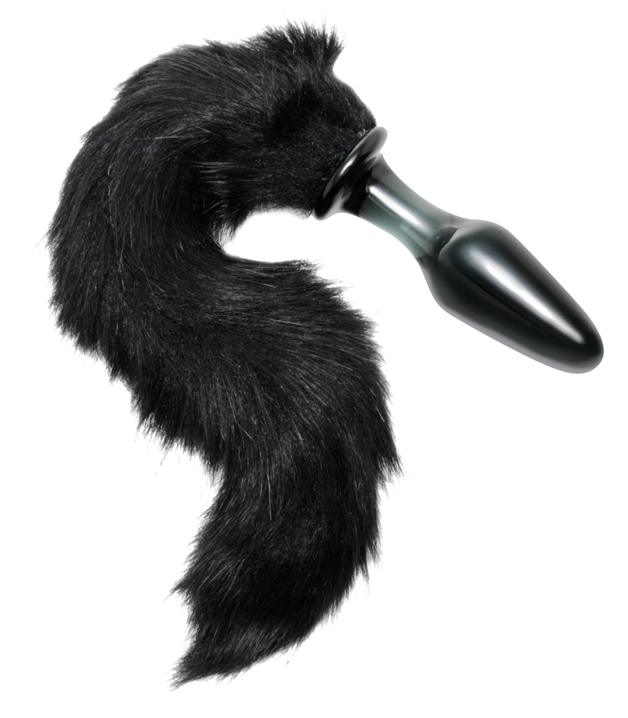 Tailz - Plug Anal En Verre Avec Queue De Renard - Noir