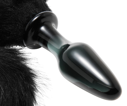 Tailz - Plug Anal En Verre Avec Queue De Renard - Noir