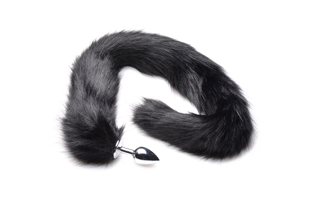 Tailz - Plug Anal En Métal Avec Queue De Vison Extra Longue - Noir
