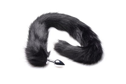 Tailz - Plug Anal En Métal Avec Queue De Vison Extra Longue - Noir