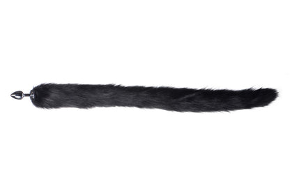 Tailz - Plug Anal En Métal Avec Queue De Vison Extra Longue - Noir