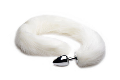 Tailz - Plug Anal En Métal Avec Queue De Vison Extra Longue - Blanc
