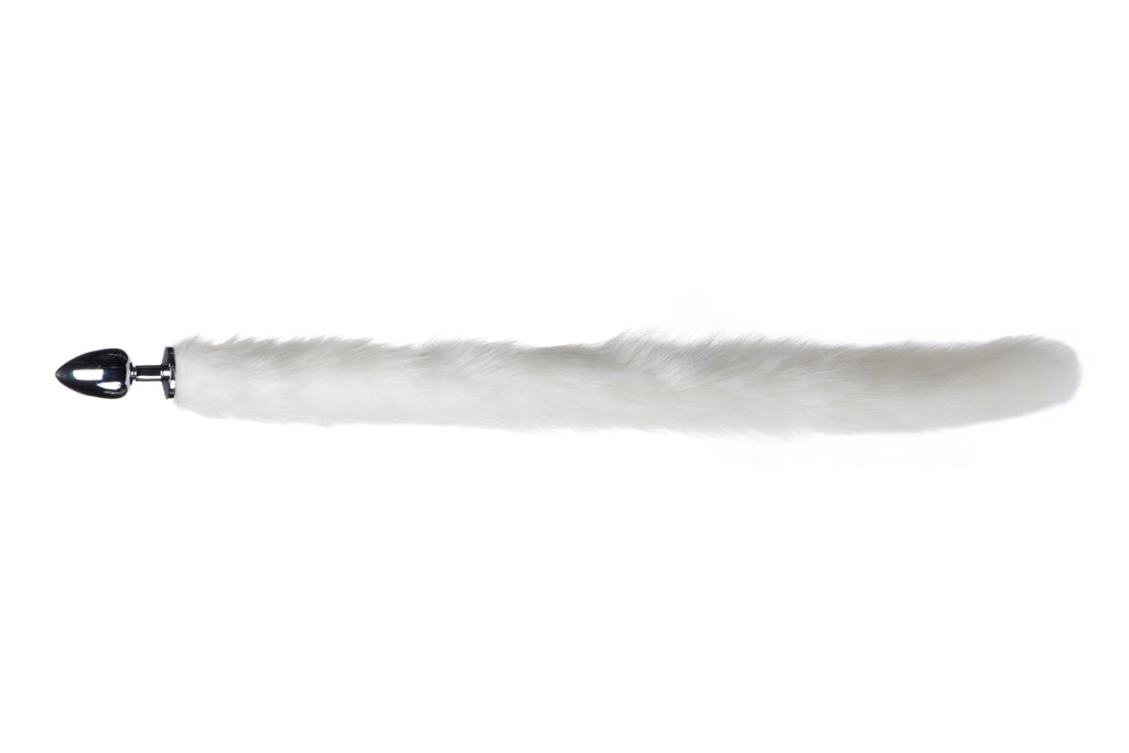 Tailz - Plug Anal En Métal Avec Queue De Vison Extra Longue - Blanc