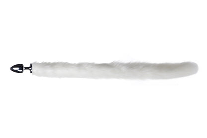 Tailz - Plug Anal En Métal Avec Queue De Vison Extra Longue - Blanc