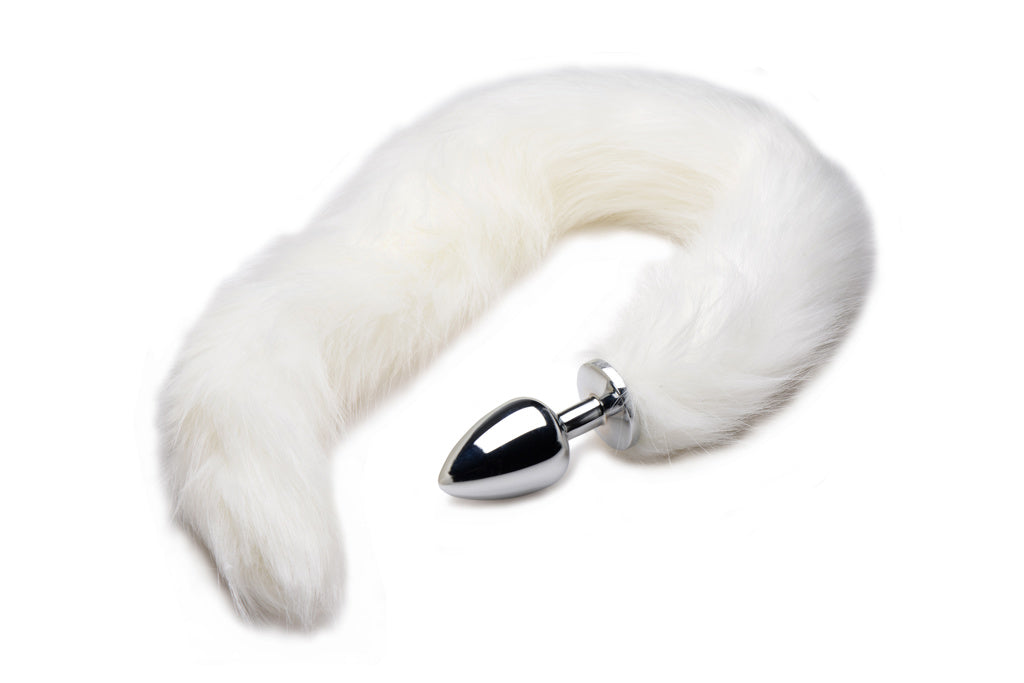 Tailz - Plug Anal En Métal Avec Queue De Vison Extra Longue - Blanc