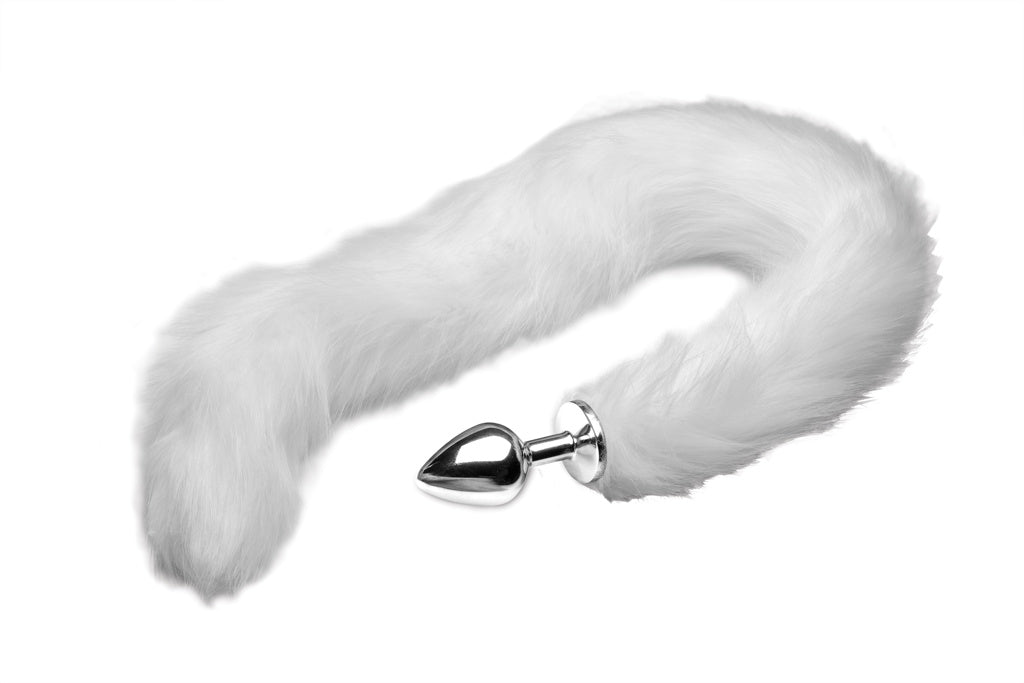Tailz - Plug Anal En Métal Avec Queue De Vison Extra Longue - Blanc