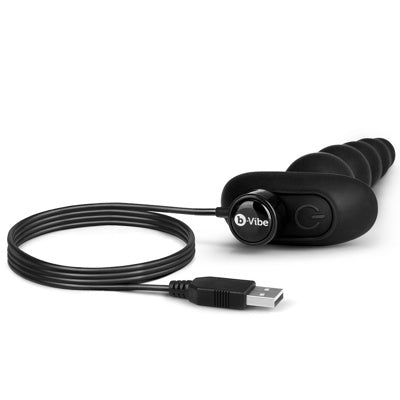 B-Vibe - Boules Anales Vibrantes Cinco - Noir