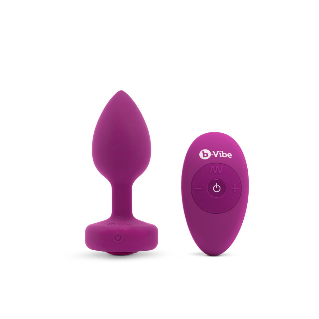 B-Vibe - Vibrating Jewel Plug - P/M - Ruby Rose