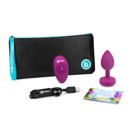 B-Vibe - Vibrating Jewel Plug - P/M - Ruby Rose