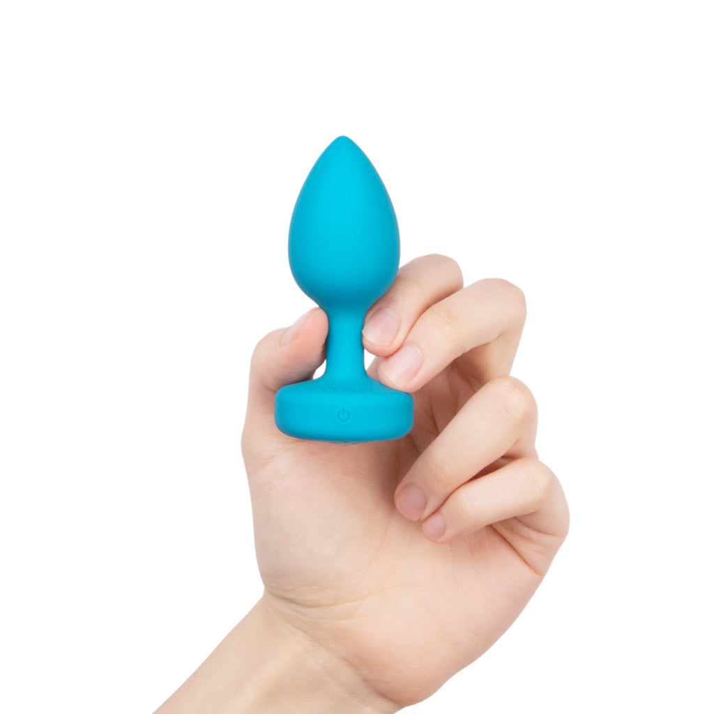 B-Vibe - Vibrating Jewel Plug - P/M - Aquamarine