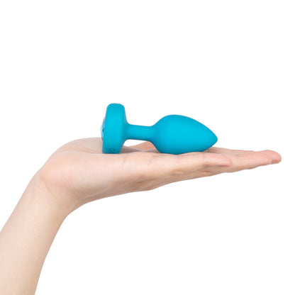 B-Vibe - Vibrating Jewel Plug - P/M - Aquamarine