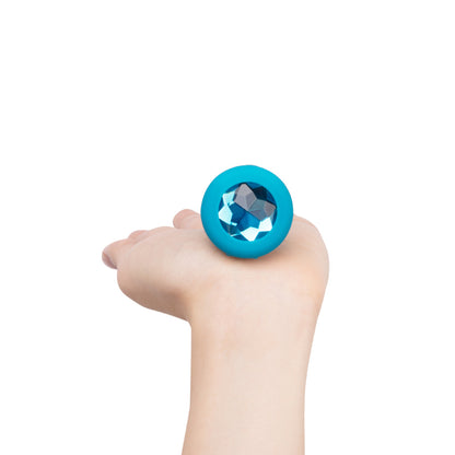 B-Vibe - Vibrating Jewel Plug - P/M - Aquamarine