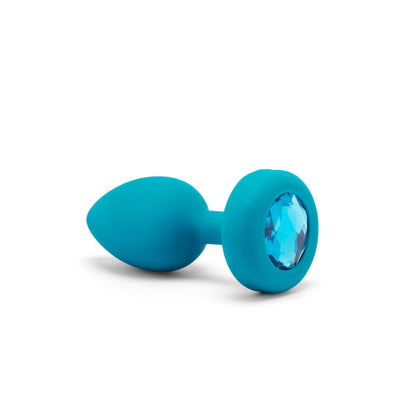 B-Vibe - Vibrating Jewel Plug - P/M - Aquamarine