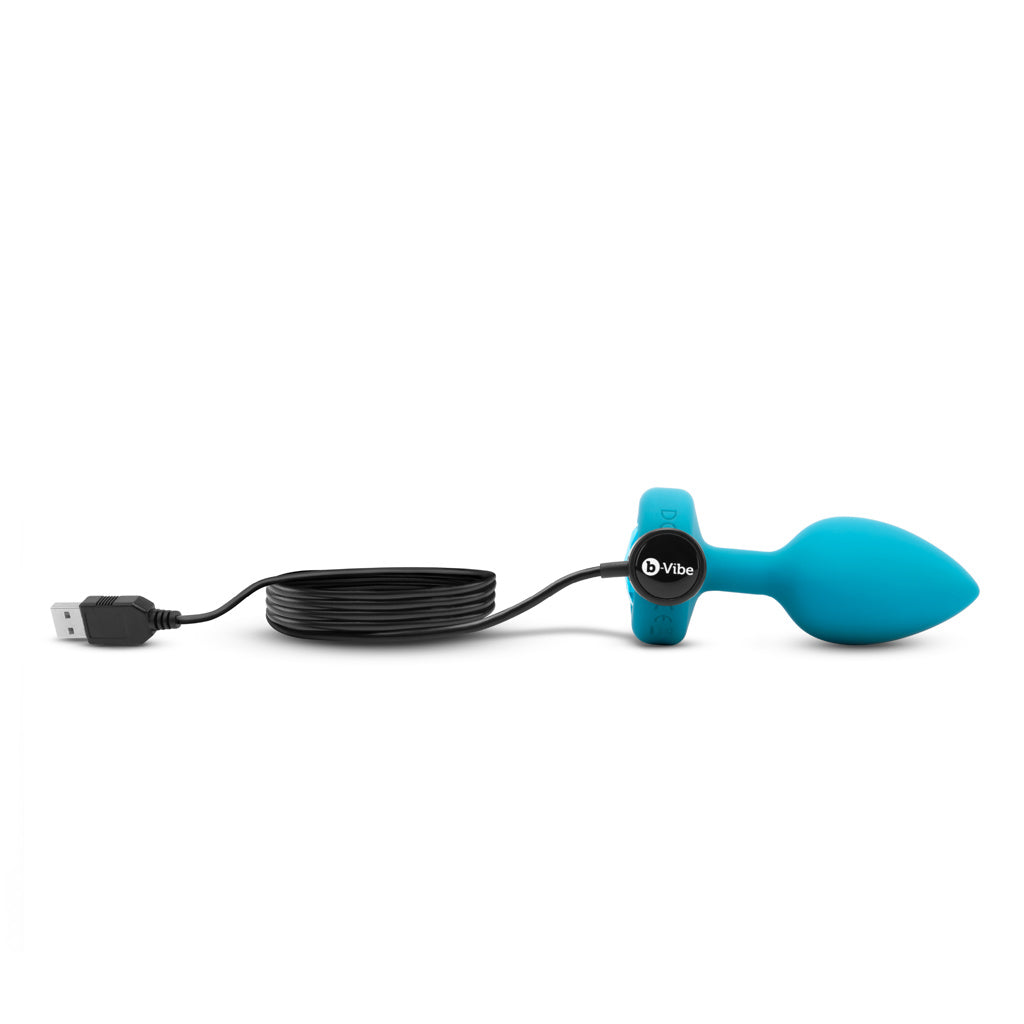 B-Vibe - Vibrating Jewel Plug - P/M - Aquamarine