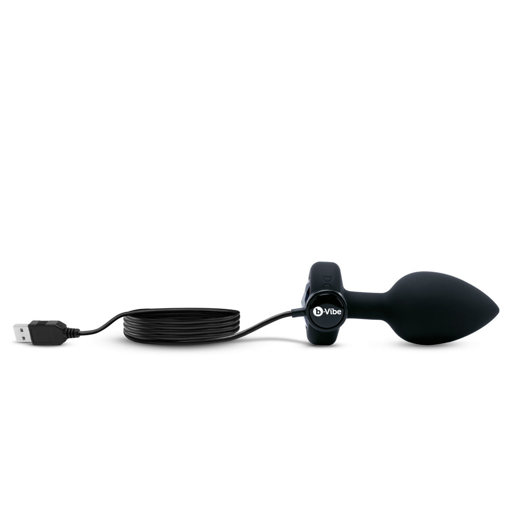B-Vibe - Vibrating Jewel Plug - M/G - Noir
