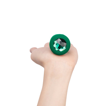 B-Vibe - Vibrating Jewel Plug - M/G - Émeraude