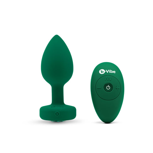 B-Vibe - Vibrating Jewel Plug - M/G - Émeraude