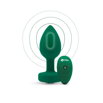 B-Vibe - Vibrating Jewel Plug - M/G - Émeraude