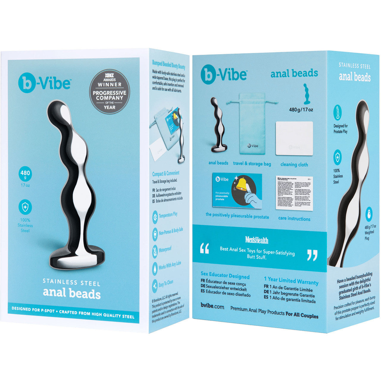 B-Vibe - Stainless Steel Anal Beads