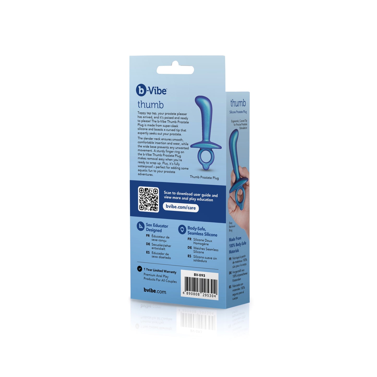 B-Vibe Butties - Thumb Silicone Prostate Plug